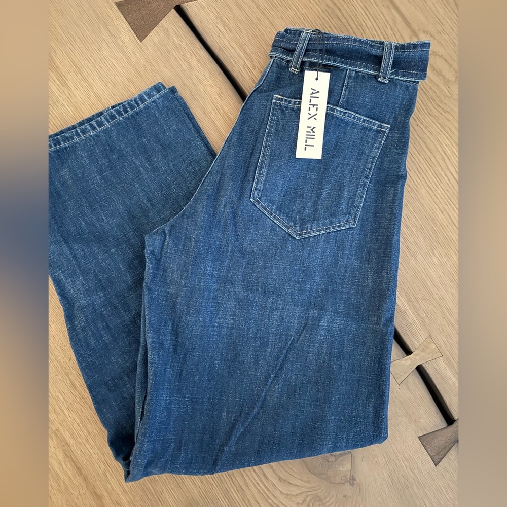 Alex Mill Ninth Street Pant In Crosshatch Denim - Picture 3 of 6